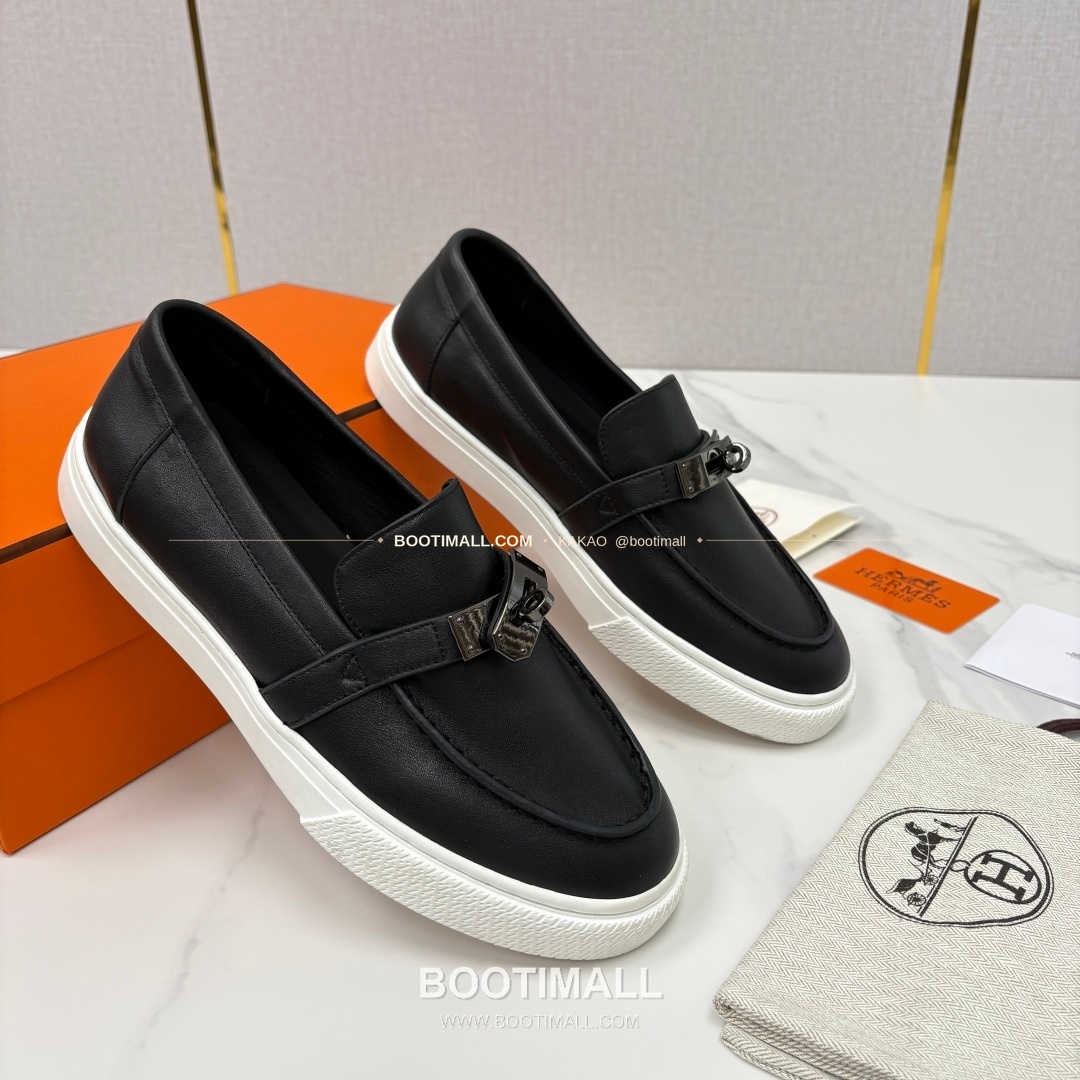 에르메스 조브 켈리 송아지가죽 로퍼 Hermes Job Kelly Calfskin Black Loafers 2