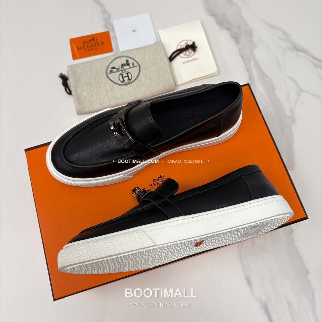 에르메스 조브 켈리 송아지가죽 로퍼 Hermes Job Kelly Calfskin Black Loafers 3