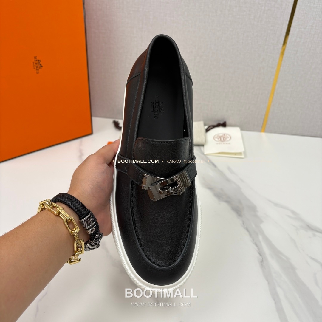 에르메스 조브 켈리 송아지가죽 로퍼 Hermes Job Kelly Calfskin Black Loafers 5
