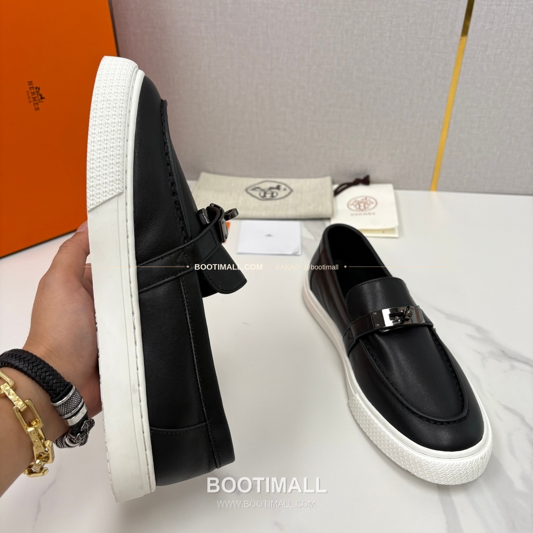 에르메스 조브 켈리 송아지가죽 로퍼 Hermes Job Kelly Calfskin Black Loafers 6