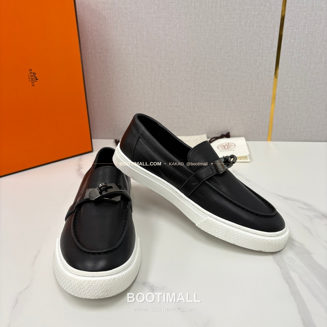 에르메스 조브 켈리 송아지가죽 로퍼 Hermes Job Kelly Calfskin Black Loafers 7