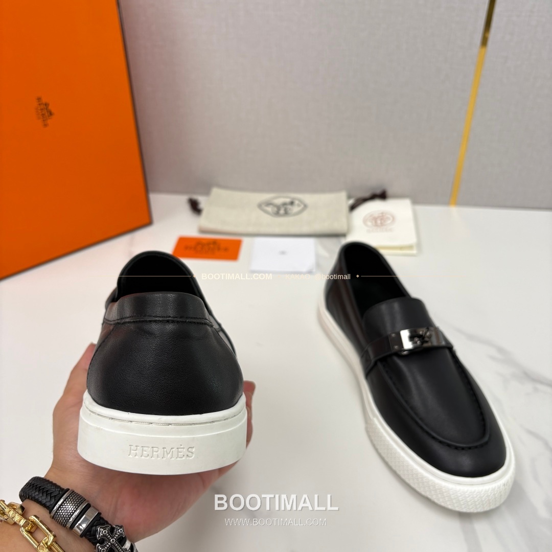 에르메스 조브 켈리 송아지가죽 로퍼 Hermes Job Kelly Calfskin Black Loafers 8
