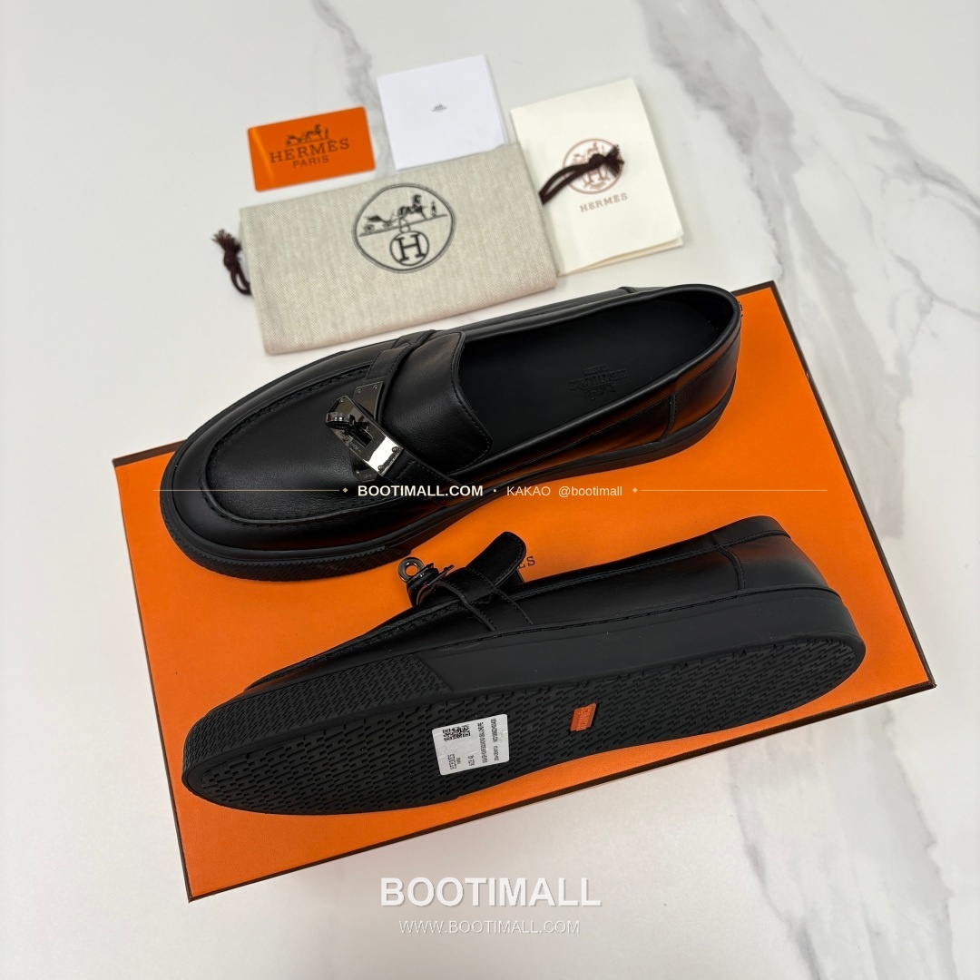 에르메스 조브 켈리 송아지가죽 로퍼 Hermes Job Kelly Calfskin Black Loafers 3