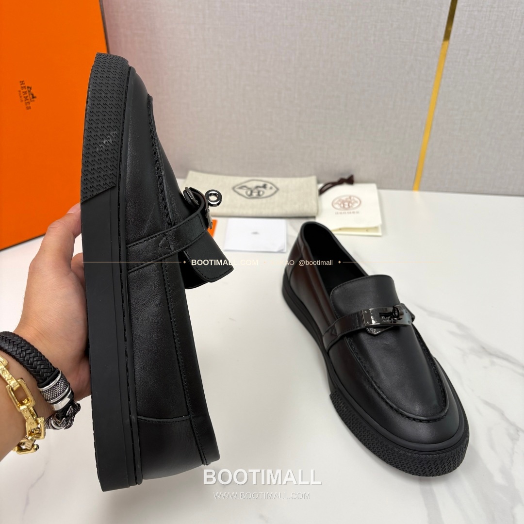 에르메스 조브 켈리 송아지가죽 로퍼 Hermes Job Kelly Calfskin Black Loafers 6