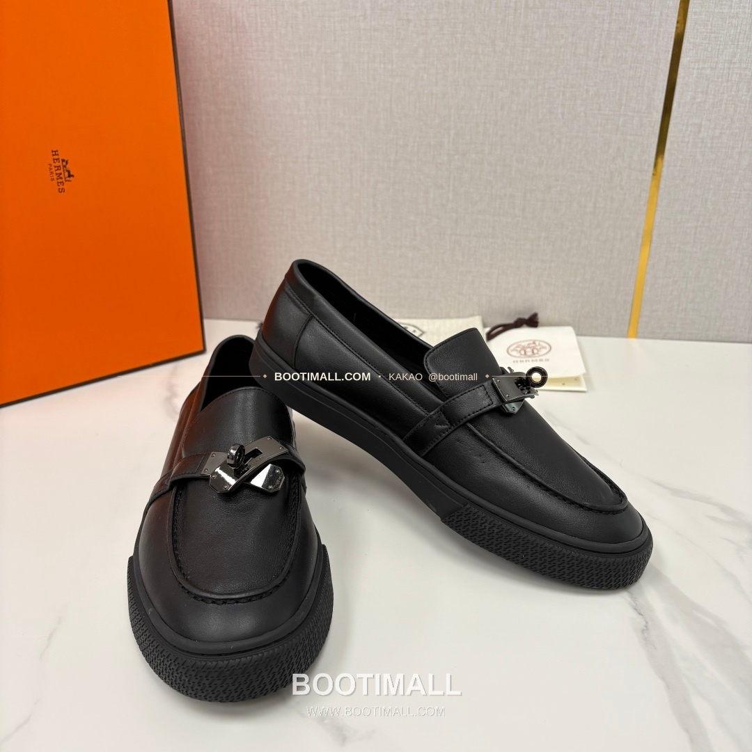 에르메스 조브 켈리 송아지가죽 로퍼 Hermes Job Kelly Calfskin Black Loafers 7