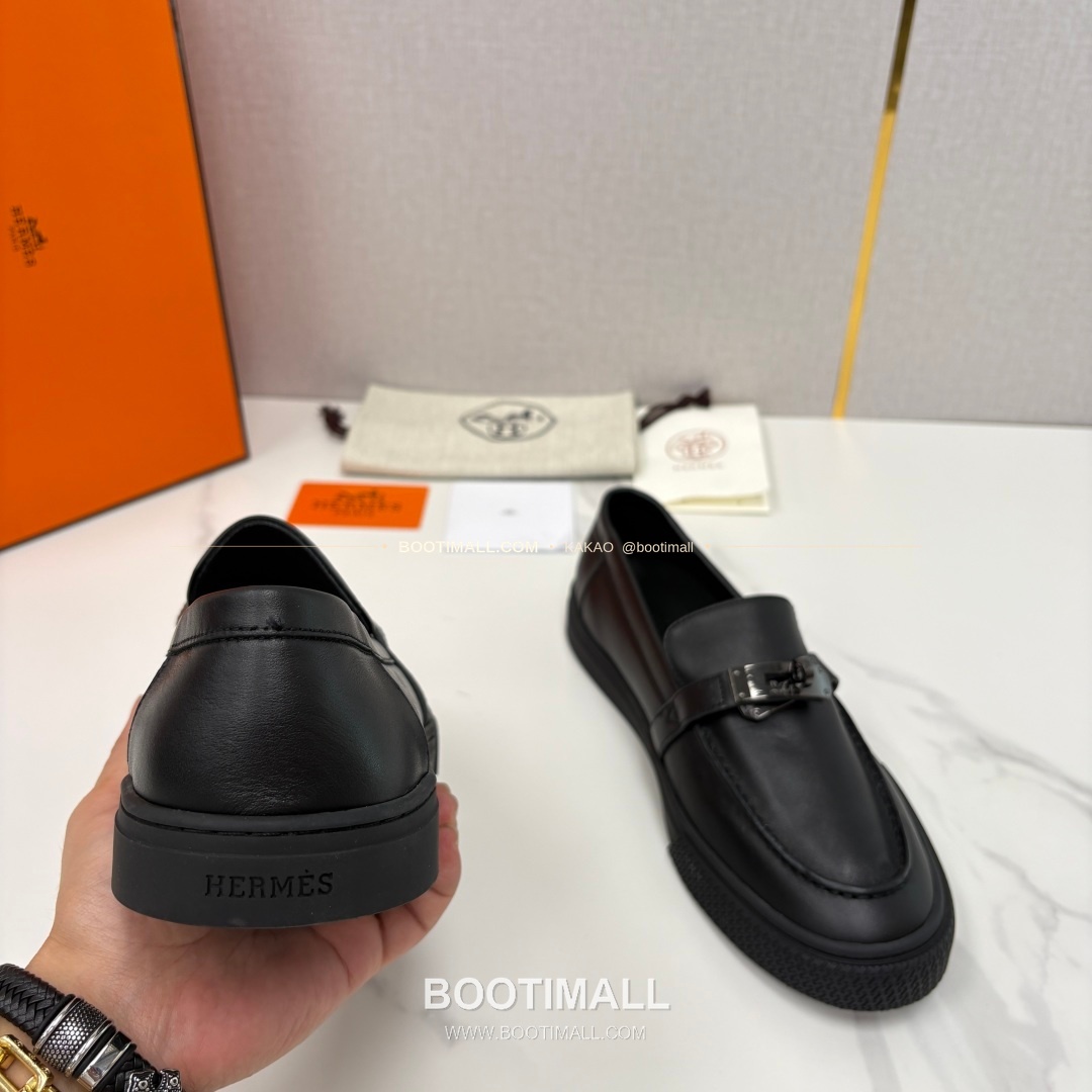 에르메스 조브 켈리 송아지가죽 로퍼 Hermes Job Kelly Calfskin Black Loafers 8