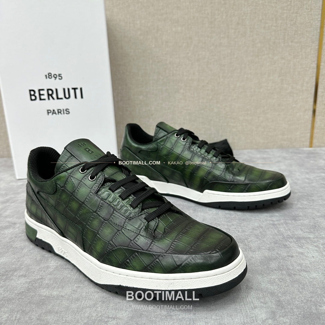 벨루티 플레이오프 송아지가죽 파티나 멀티컬러 스니커즈 Berluti Playoff Calfskin Patina Multicolor Sneakers 2