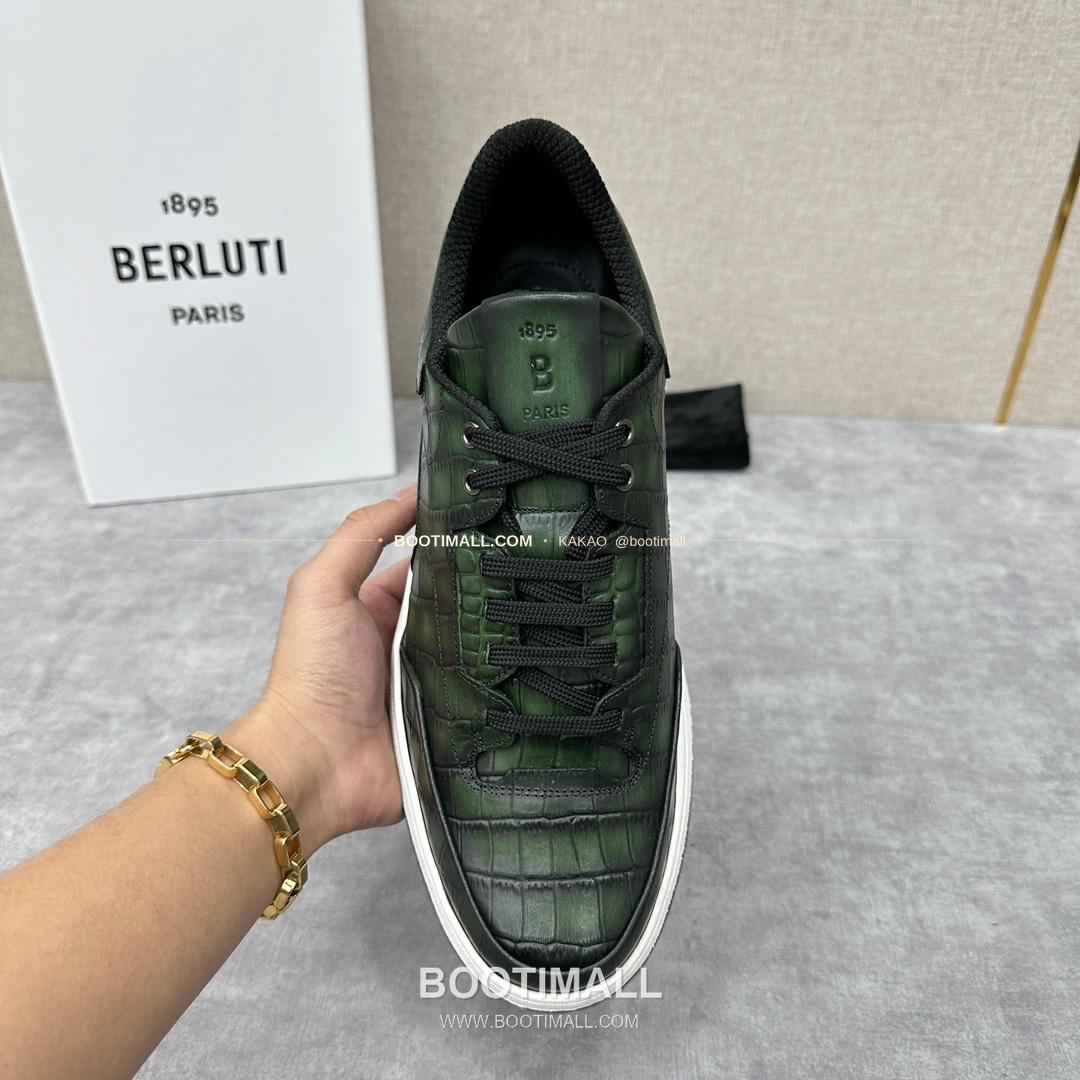 벨루티 플레이오프 송아지가죽 파티나 멀티컬러 스니커즈 Berluti Playoff Calfskin Patina Multicolor Sneakers 5