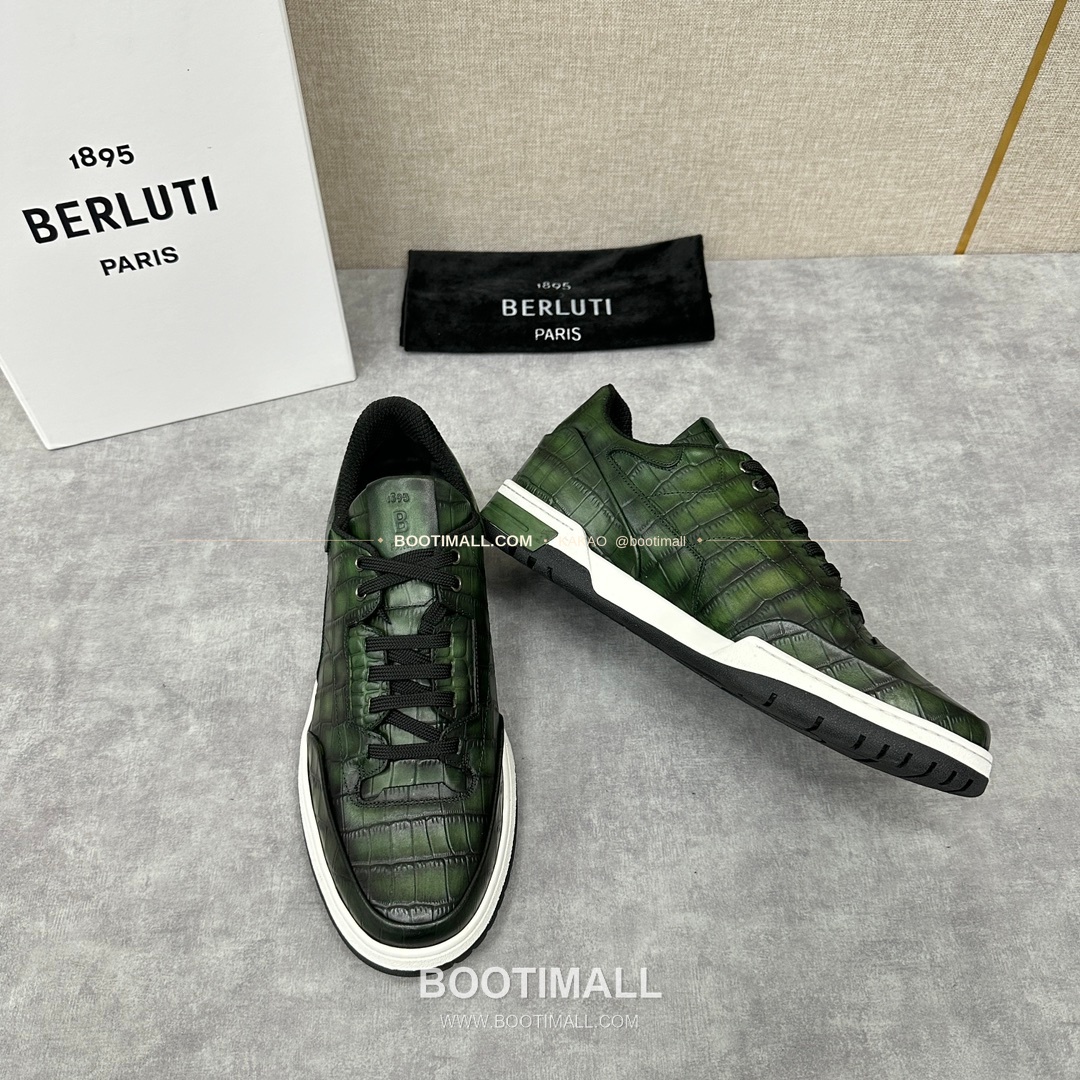 벨루티 플레이오프 송아지가죽 파티나 멀티컬러 스니커즈 Berluti Playoff Calfskin Patina Multicolor Sneakers 7