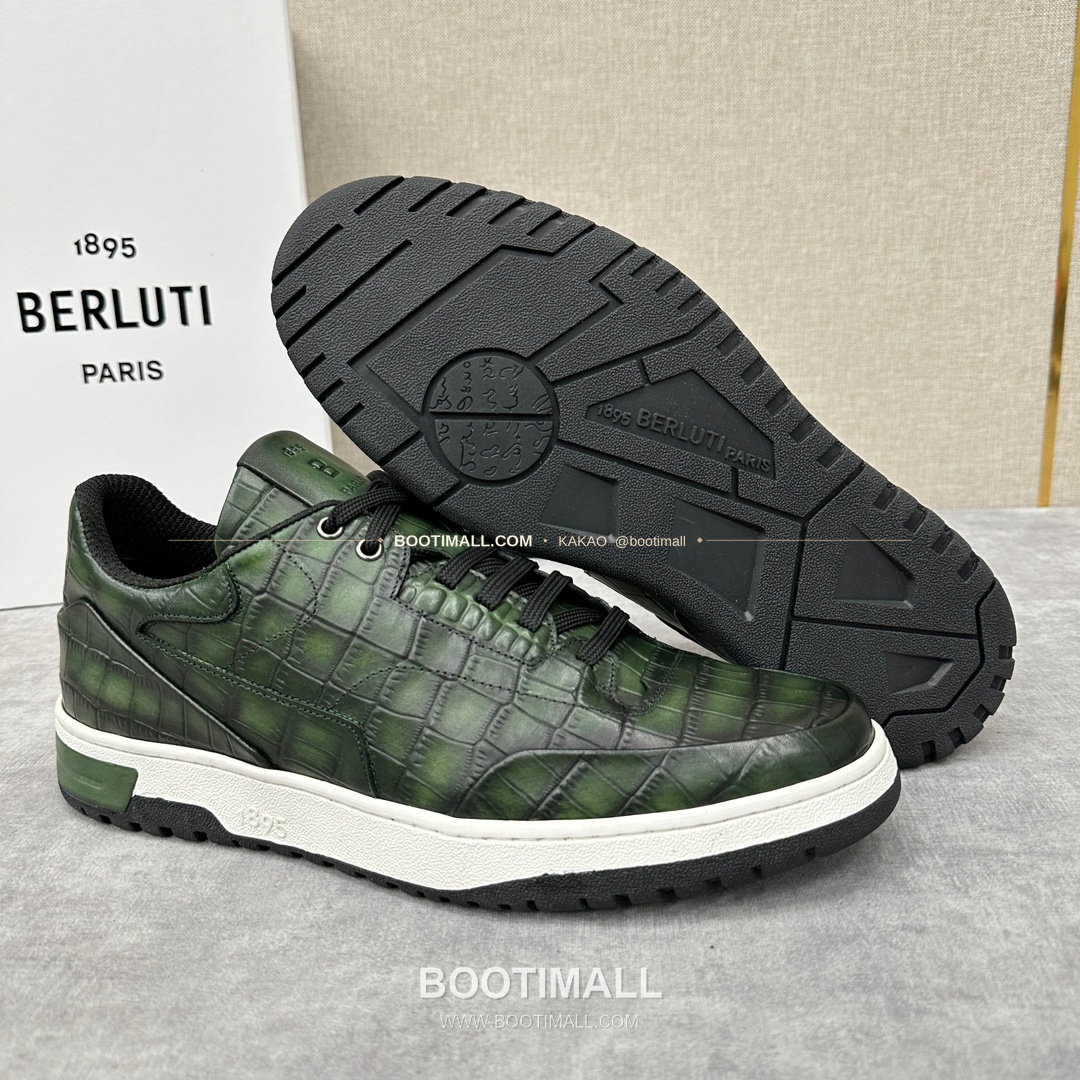 벨루티 플레이오프 송아지가죽 파티나 멀티컬러 스니커즈 Berluti Playoff Calfskin Patina Multicolor Sneakers 8