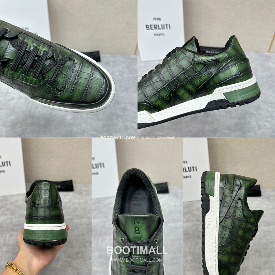 벨루티 플레이오프 송아지가죽 파티나 멀티컬러 스니커즈 Berluti Playoff Calfskin Patina Multicolor Sneakers 9