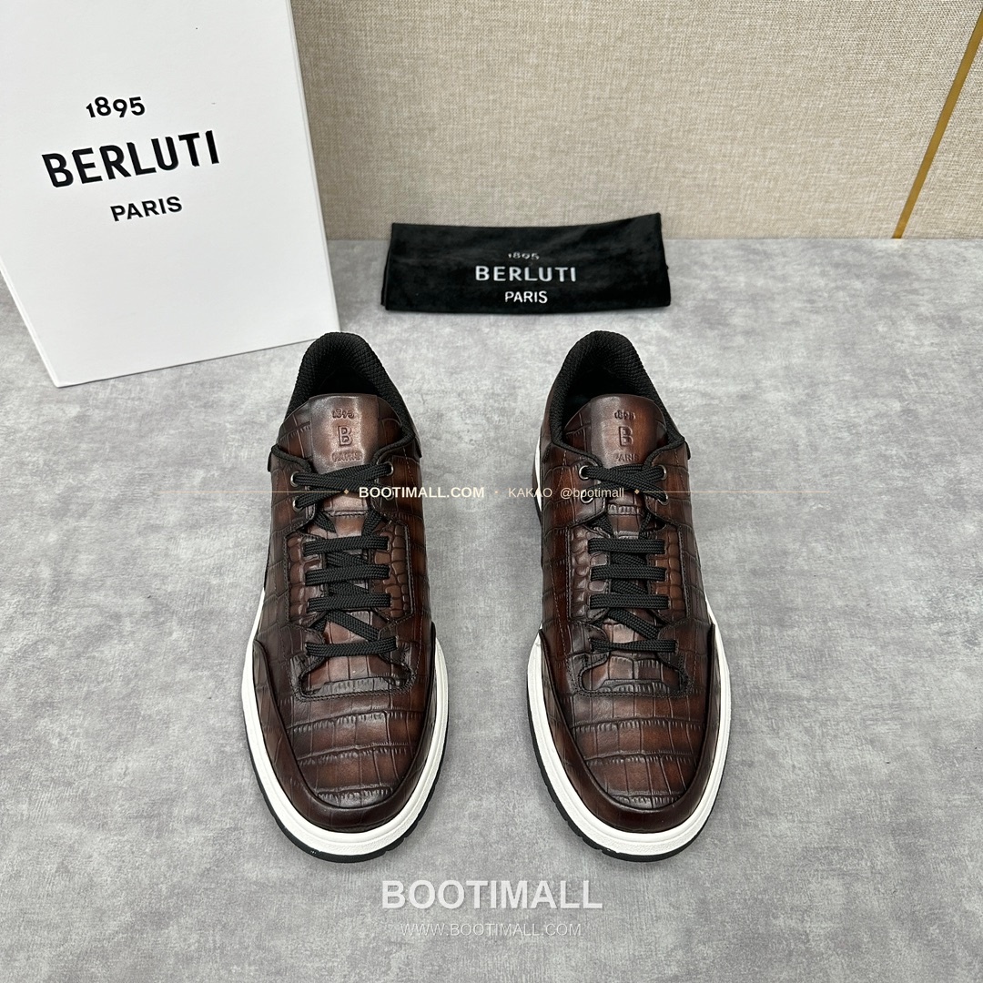 벨루티 플레이오프 송아지가죽 파티나 멀티컬러 스니커즈 Berluti Playoff Calfskin Patina Multicolor Sneakers 1