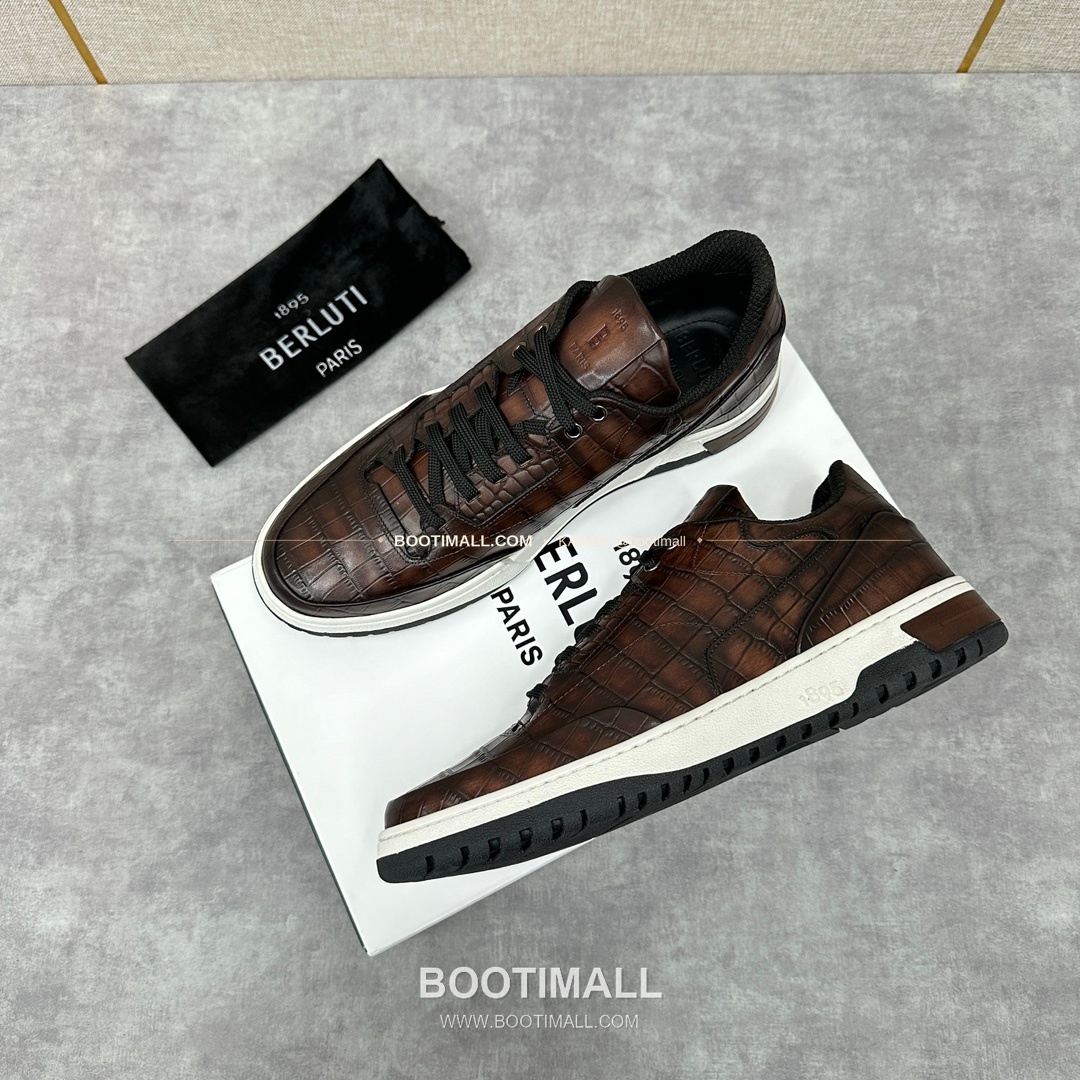 벨루티 플레이오프 송아지가죽 파티나 멀티컬러 스니커즈 Berluti Playoff Calfskin Patina Multicolor Sneakers 3