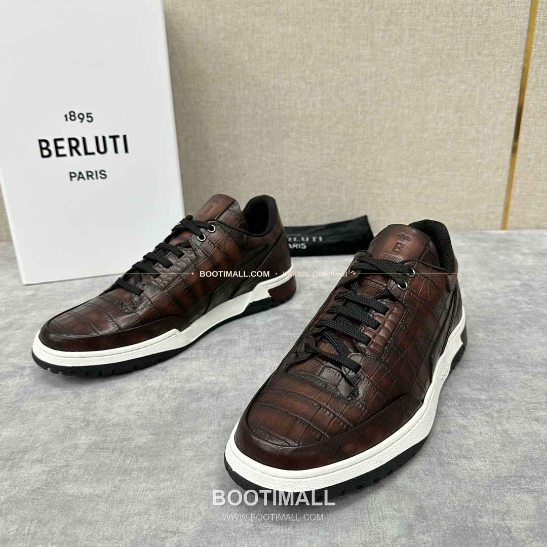벨루티 플레이오프 송아지가죽 파티나 멀티컬러 스니커즈 Berluti Playoff Calfskin Patina Multicolor Sneakers 6