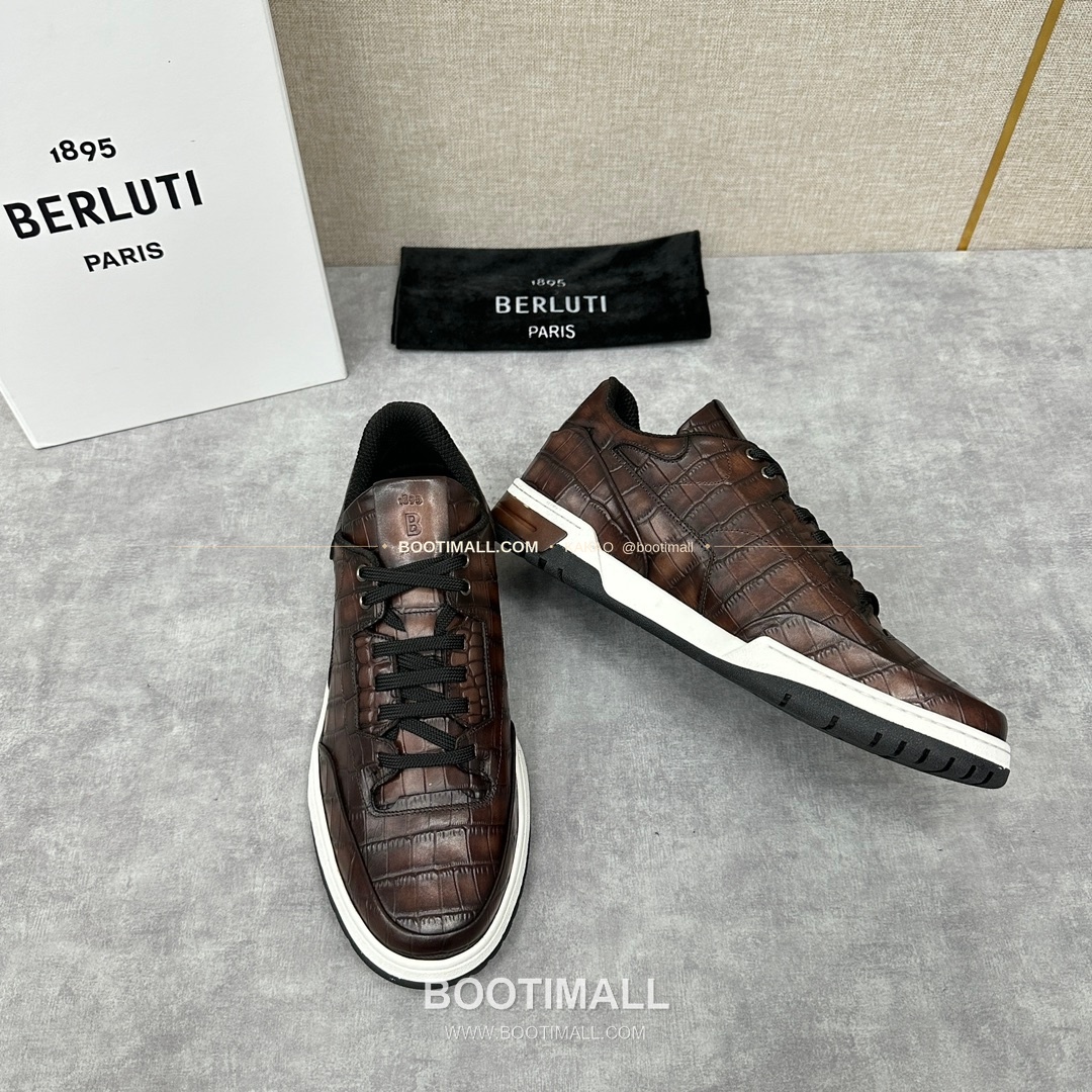 벨루티 플레이오프 송아지가죽 파티나 멀티컬러 스니커즈 Berluti Playoff Calfskin Patina Multicolor Sneakers 7