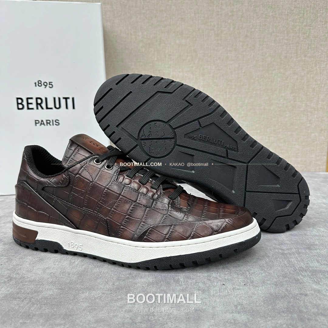 벨루티 플레이오프 송아지가죽 파티나 멀티컬러 스니커즈 Berluti Playoff Calfskin Patina Multicolor Sneakers 8