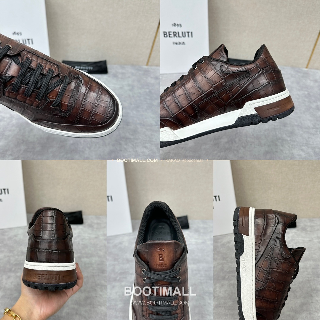 벨루티 플레이오프 송아지가죽 파티나 멀티컬러 스니커즈 Berluti Playoff Calfskin Patina Multicolor Sneakers 9