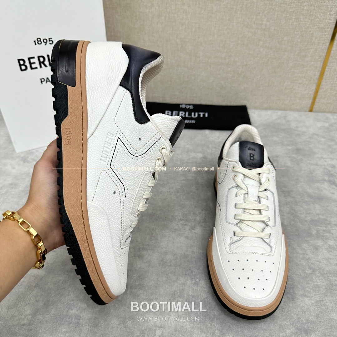 벨루티 플레이오프 송아지가죽 파티나 멀티컬러 스니커즈 Berluti Playoff Calfskin Patina Multicolor Sneakers 4