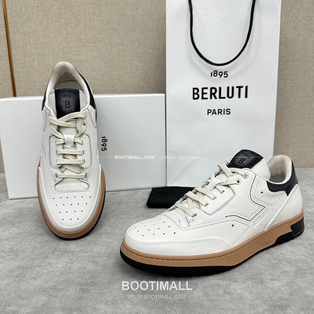 벨루티 플레이오프 송아지가죽 파티나 멀티컬러 스니커즈 Berluti Playoff Calfskin Patina Multicolor Sneakers 6