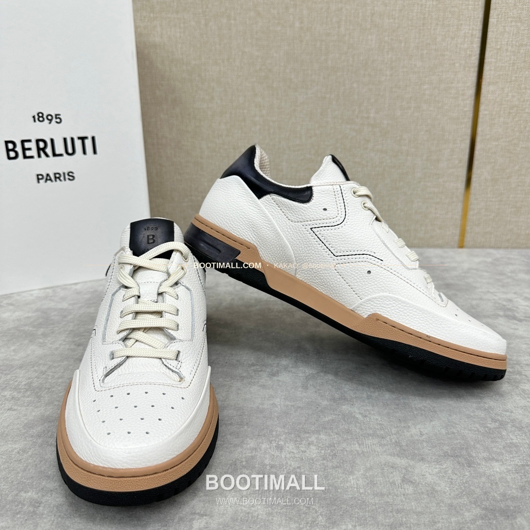 벨루티 플레이오프 송아지가죽 파티나 멀티컬러 스니커즈 Berluti Playoff Calfskin Patina Multicolor Sneakers 7