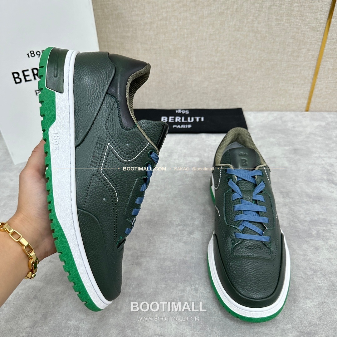 벨루티 플레이오프 송아지가죽 파티나 멀티컬러 스니커즈 Berluti Playoff Calfskin Patina Multicolor Sneakers 4