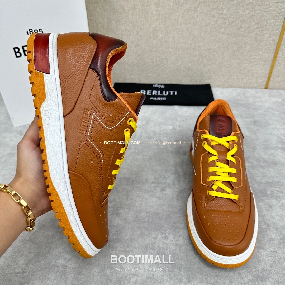 벨루티 플레이오프 송아지가죽 파티나 멀티컬러 스니커즈 Berluti Playoff Calfskin Patina Multicolor Sneakers 4