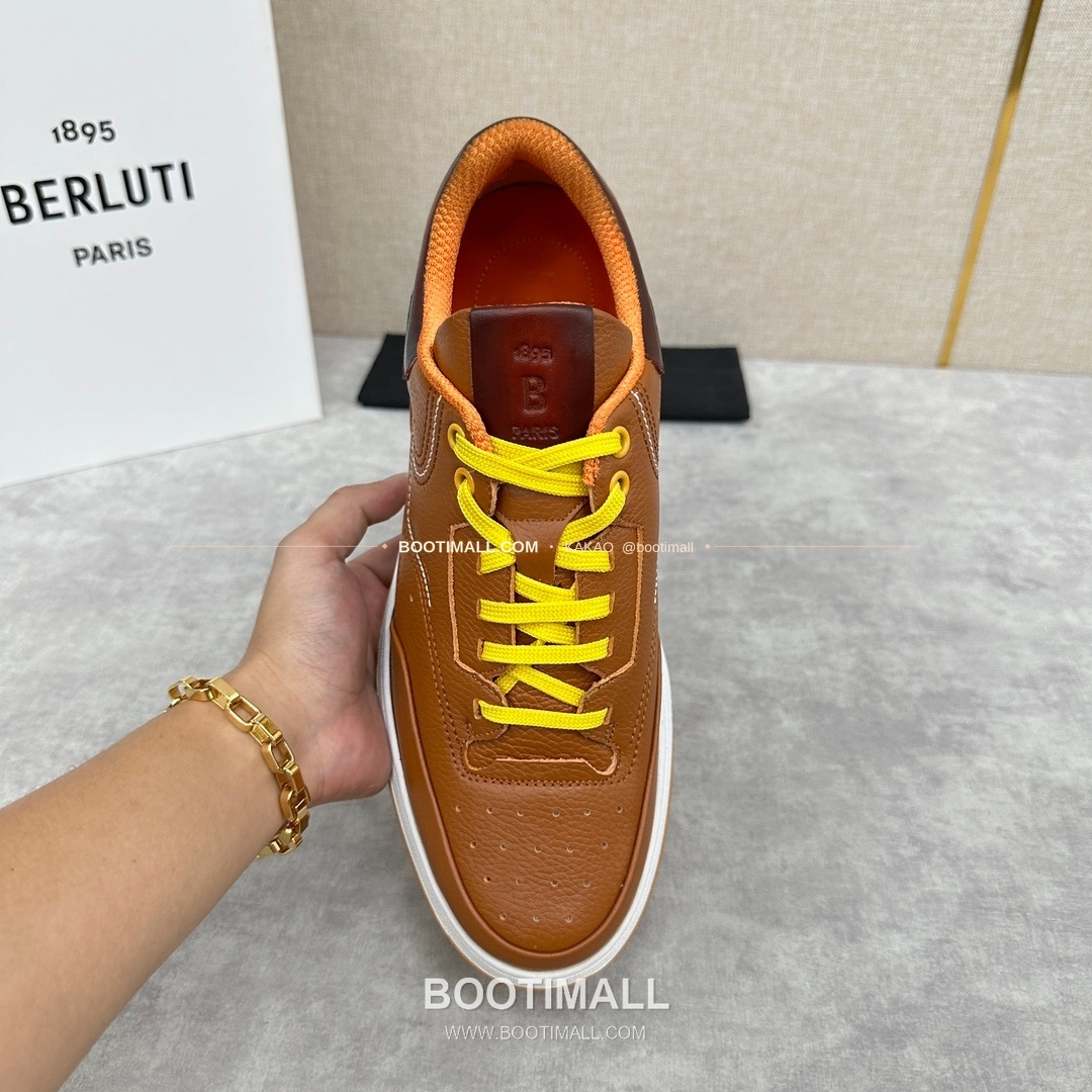 벨루티 플레이오프 송아지가죽 파티나 멀티컬러 스니커즈 Berluti Playoff Calfskin Patina Multicolor Sneakers 5