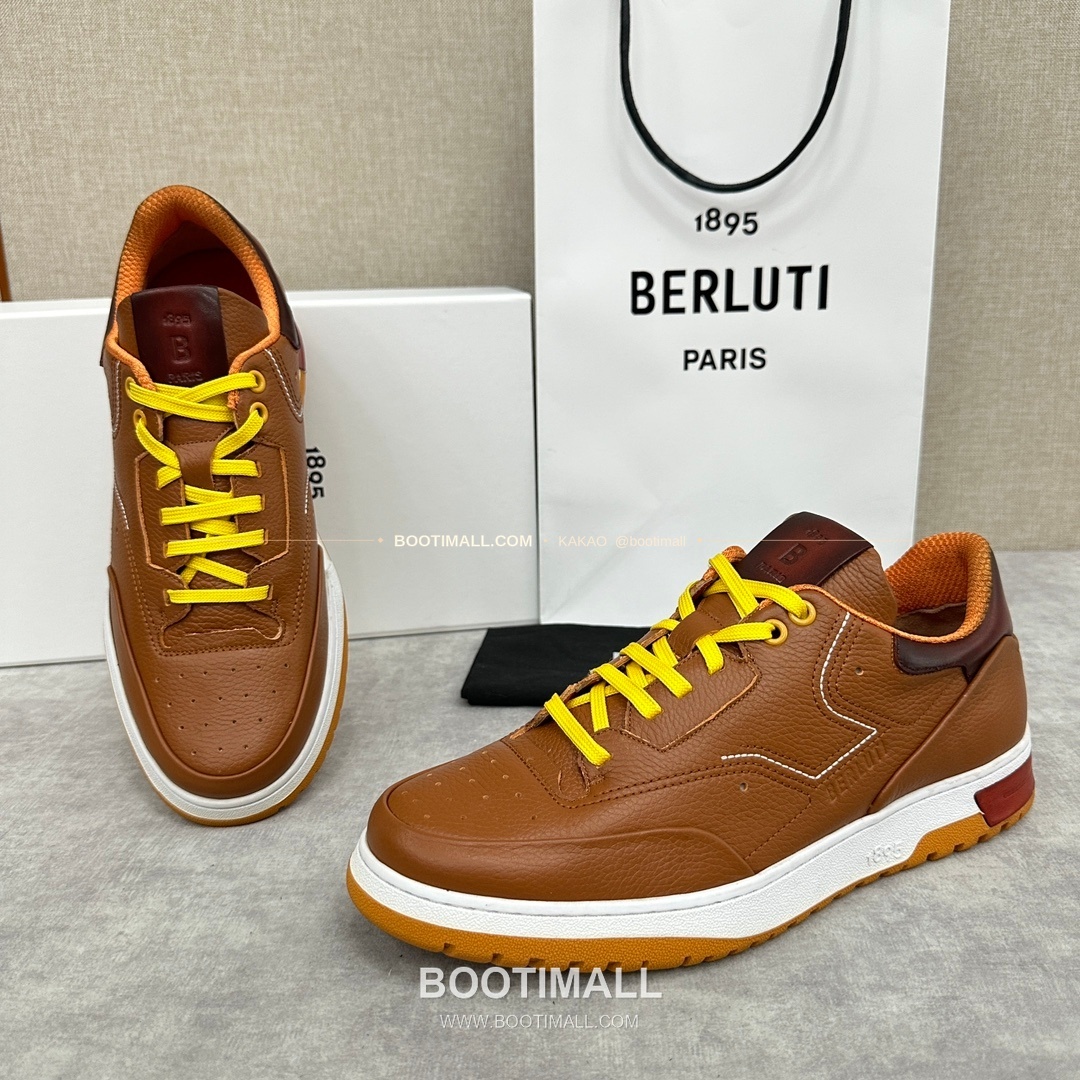 벨루티 플레이오프 송아지가죽 파티나 멀티컬러 스니커즈 Berluti Playoff Calfskin Patina Multicolor Sneakers 6