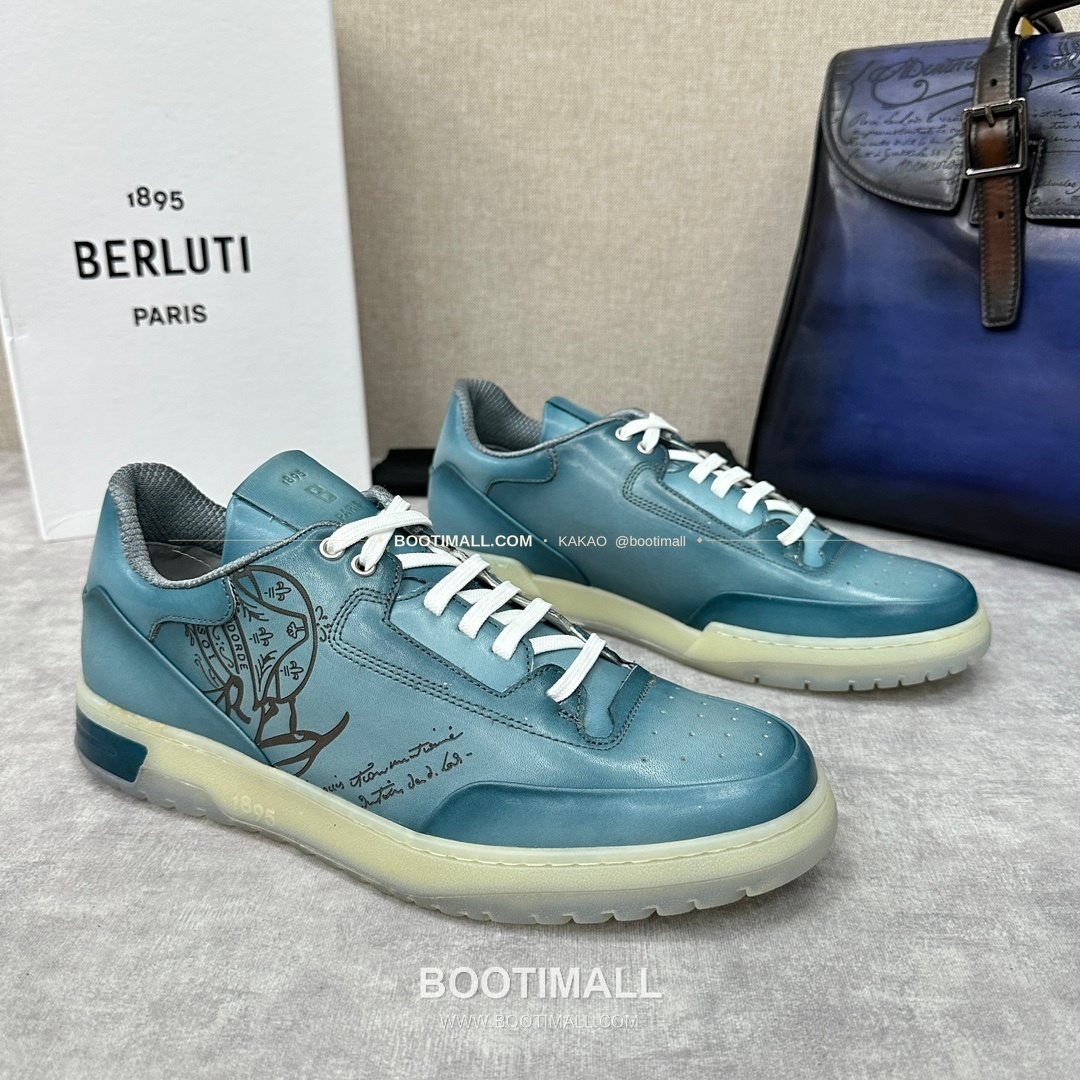 벨루티 플레이오프 송아지가죽 파티나 멀티컬러 스니커즈 Berluti Playoff Calfskin Patina Multicolor Sneakers 2