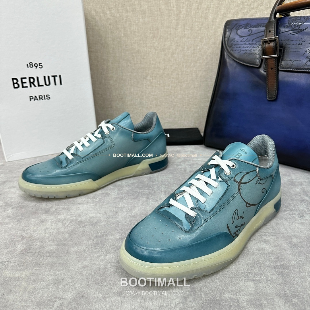 벨루티 플레이오프 송아지가죽 파티나 멀티컬러 스니커즈 Berluti Playoff Calfskin Patina Multicolor Sneakers 3