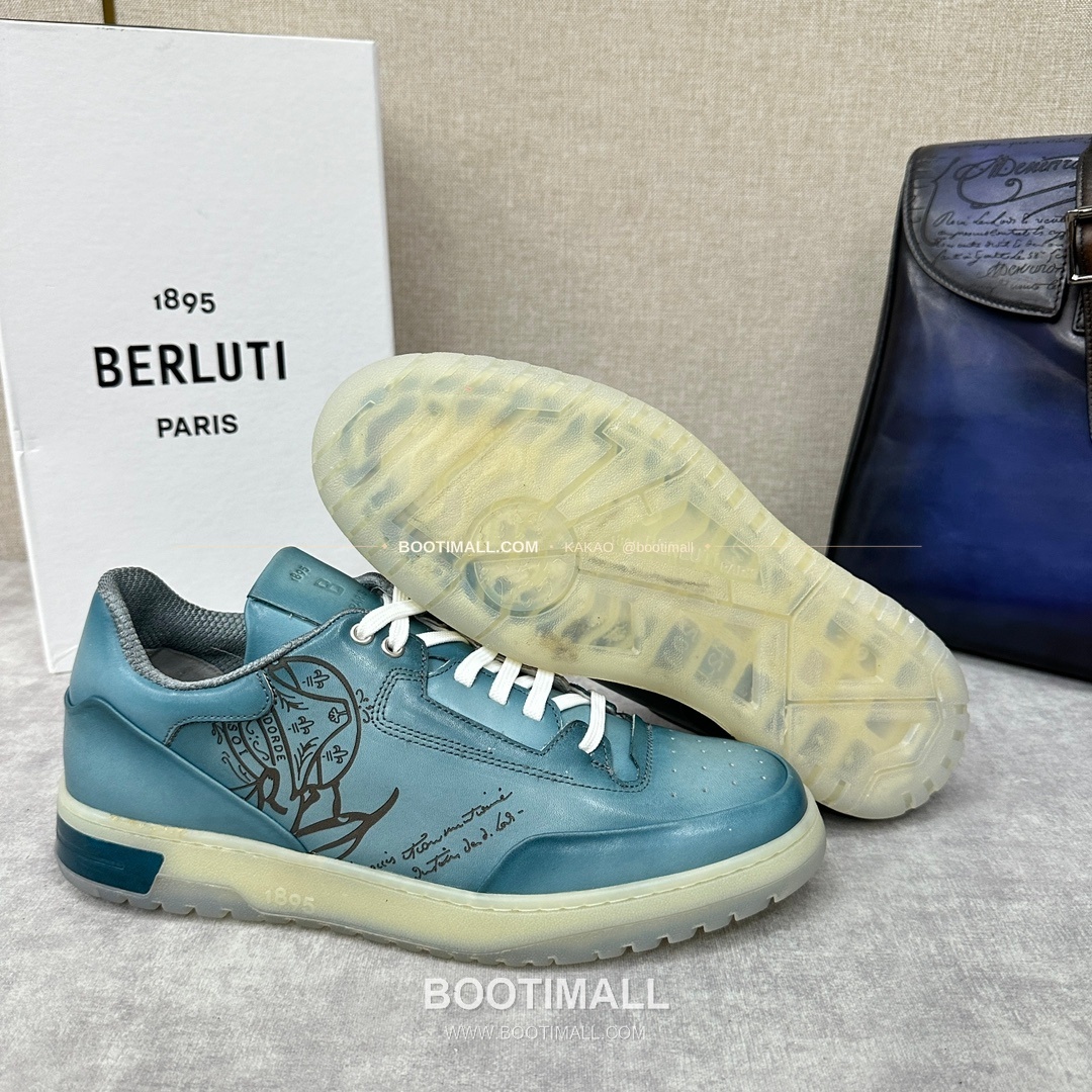 벨루티 플레이오프 송아지가죽 파티나 멀티컬러 스니커즈 Berluti Playoff Calfskin Patina Multicolor Sneakers 4