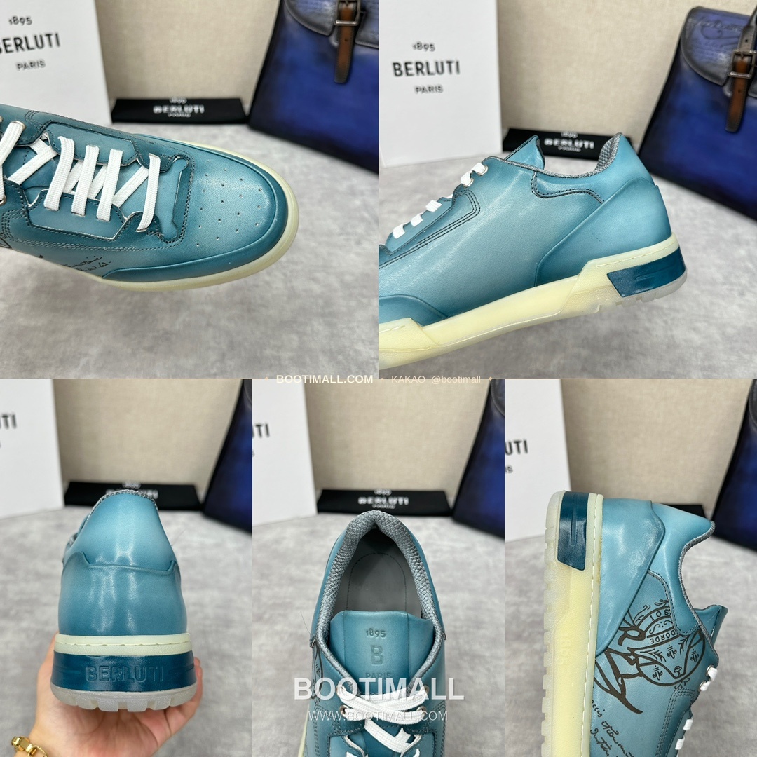 벨루티 플레이오프 송아지가죽 파티나 멀티컬러 스니커즈 Berluti Playoff Calfskin Patina Multicolor Sneakers 9
