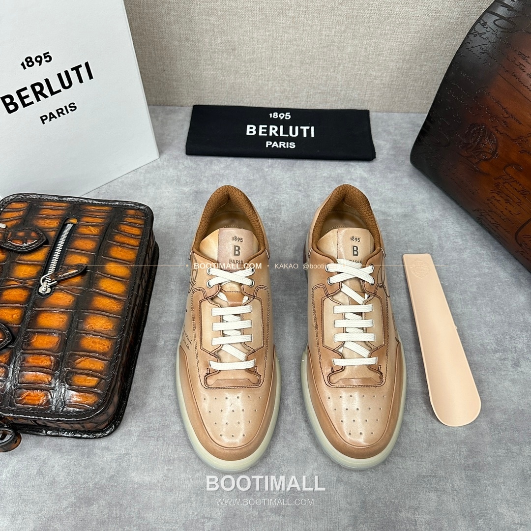 벨루티 플레이오프 송아지가죽 파티나 멀티컬러 스니커즈 Berluti Playoff Calfskin Patina Multicolor Sneakers 1