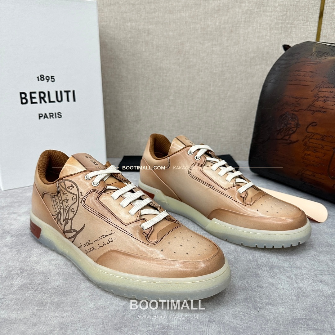 벨루티 플레이오프 송아지가죽 파티나 멀티컬러 스니커즈 Berluti Playoff Calfskin Patina Multicolor Sneakers 2