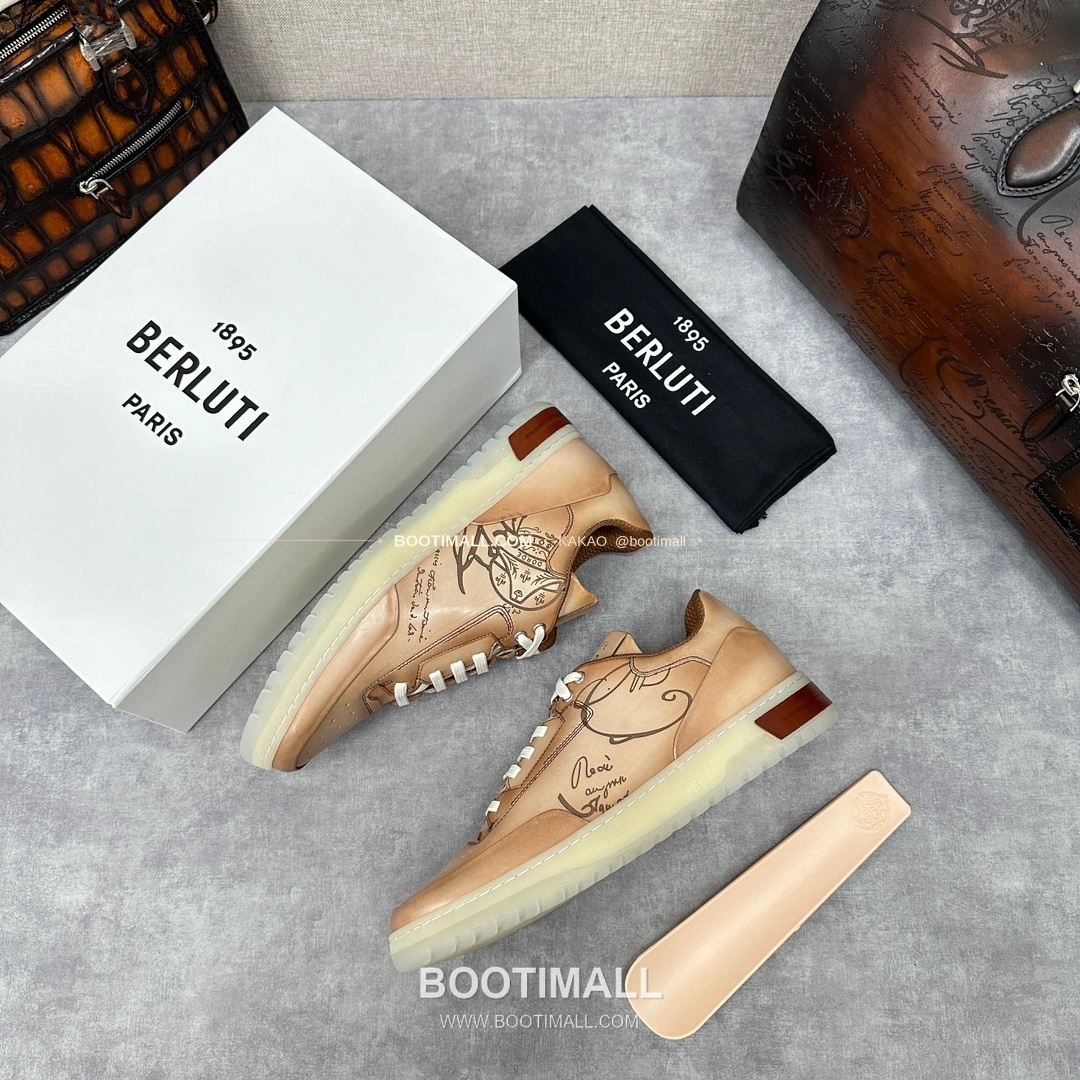 벨루티 플레이오프 송아지가죽 파티나 멀티컬러 스니커즈 Berluti Playoff Calfskin Patina Multicolor Sneakers 3
