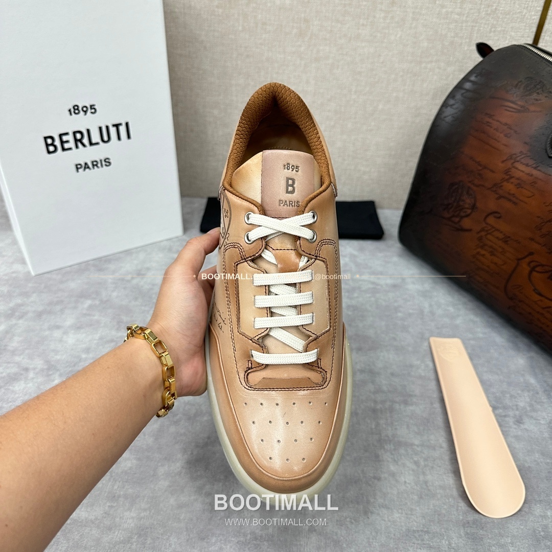 벨루티 플레이오프 송아지가죽 파티나 멀티컬러 스니커즈 Berluti Playoff Calfskin Patina Multicolor Sneakers 5