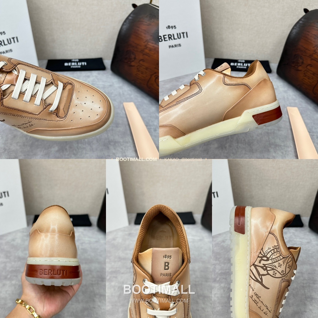 벨루티 플레이오프 송아지가죽 파티나 멀티컬러 스니커즈 Berluti Playoff Calfskin Patina Multicolor Sneakers 9