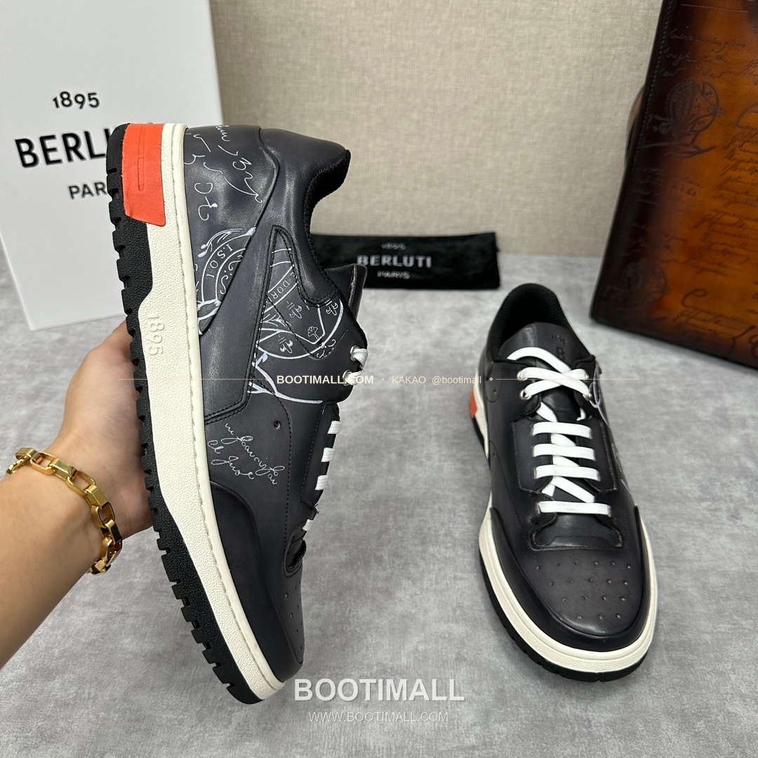 벨루티 플레이오프 송아지가죽 파티나 멀티컬러 스니커즈 Berluti Playoff Calfskin Patina Multicolor Sneakers 4