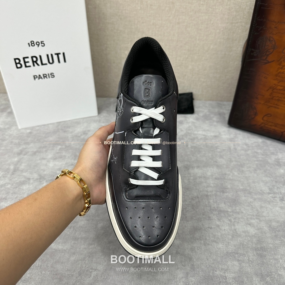 벨루티 플레이오프 송아지가죽 파티나 멀티컬러 스니커즈 Berluti Playoff Calfskin Patina Multicolor Sneakers 5