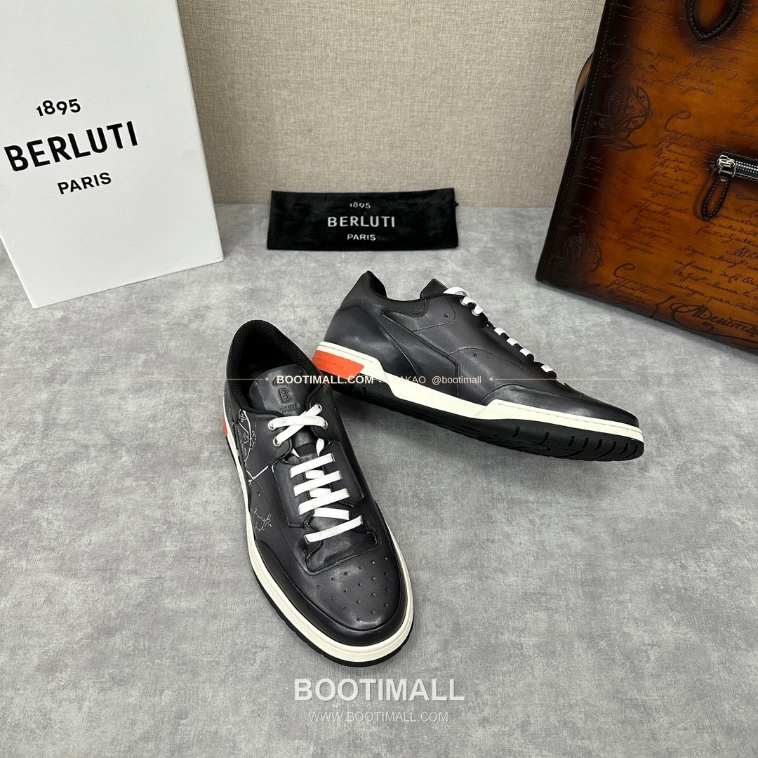 벨루티 플레이오프 송아지가죽 파티나 멀티컬러 스니커즈 Berluti Playoff Calfskin Patina Multicolor Sneakers 7