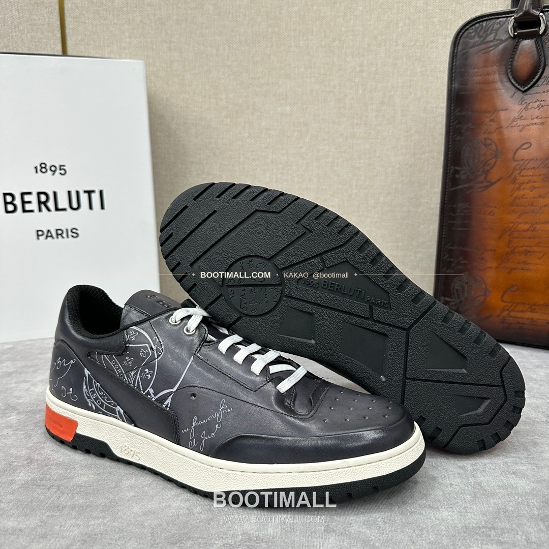 벨루티 플레이오프 송아지가죽 파티나 멀티컬러 스니커즈 Berluti Playoff Calfskin Patina Multicolor Sneakers 8