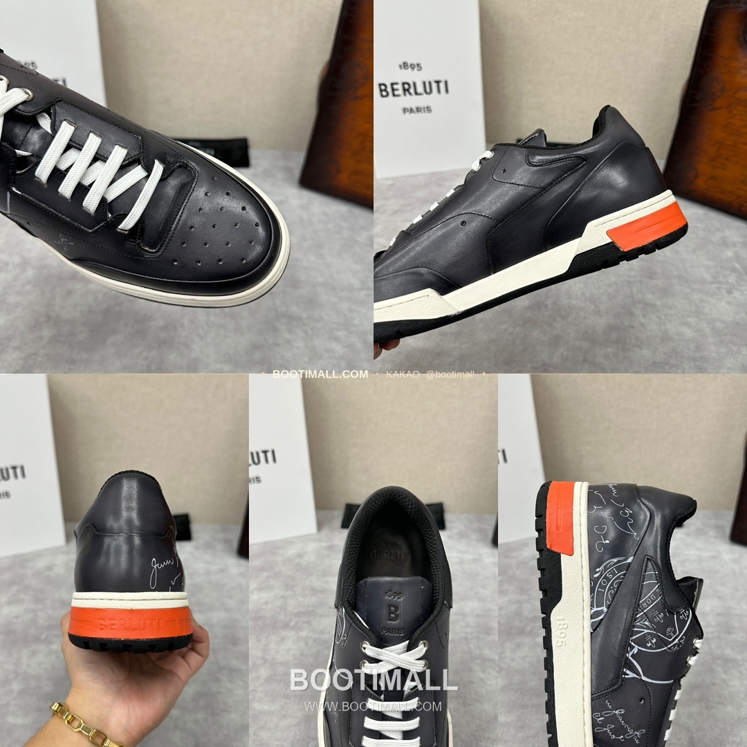 벨루티 플레이오프 송아지가죽 파티나 멀티컬러 스니커즈 Berluti Playoff Calfskin Patina Multicolor Sneakers 9