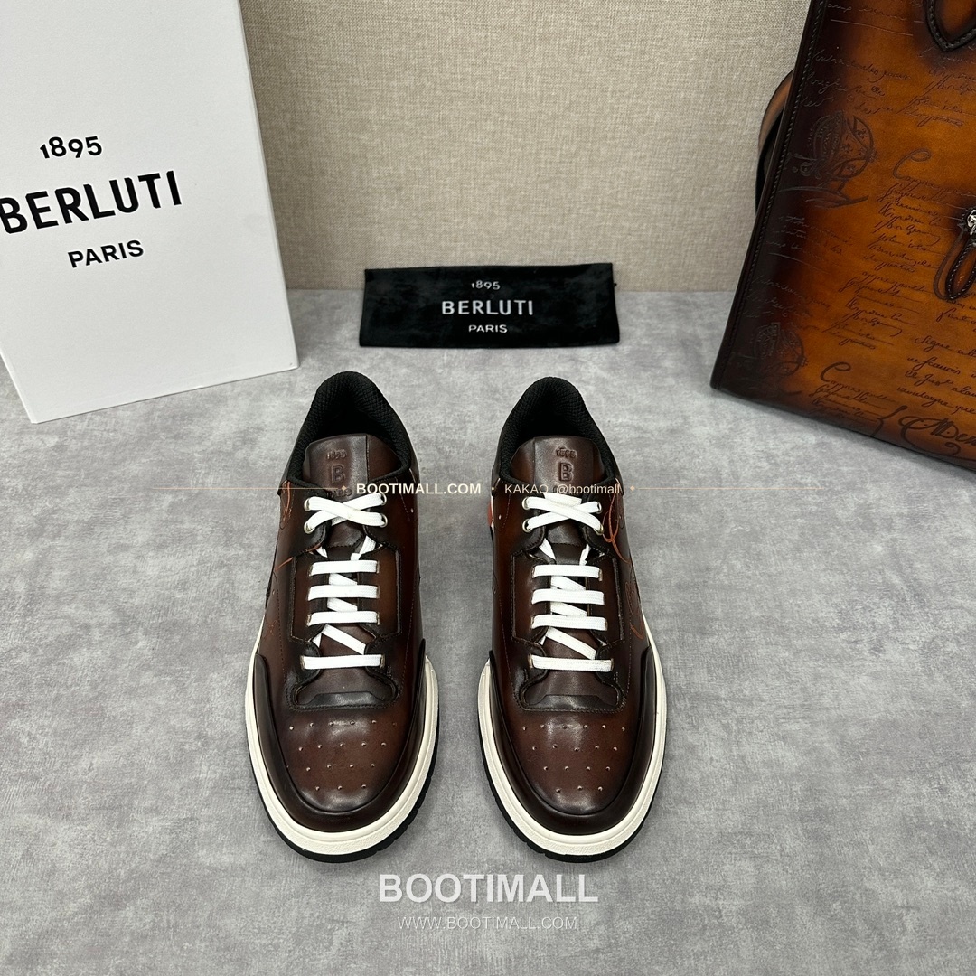 벨루티 플레이오프 송아지가죽 파티나 멀티컬러 스니커즈 Berluti Playoff Calfskin Patina Multicolor Sneakers 1
