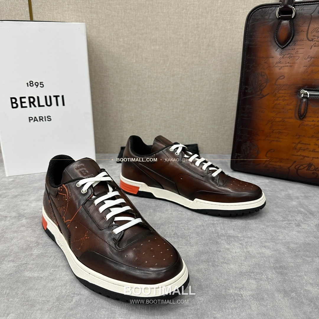 벨루티 플레이오프 송아지가죽 파티나 멀티컬러 스니커즈 Berluti Playoff Calfskin Patina Multicolor Sneakers 2