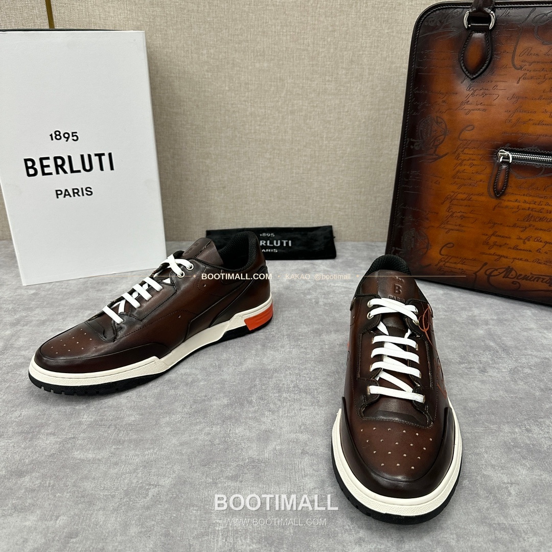 벨루티 플레이오프 송아지가죽 파티나 멀티컬러 스니커즈 Berluti Playoff Calfskin Patina Multicolor Sneakers 3