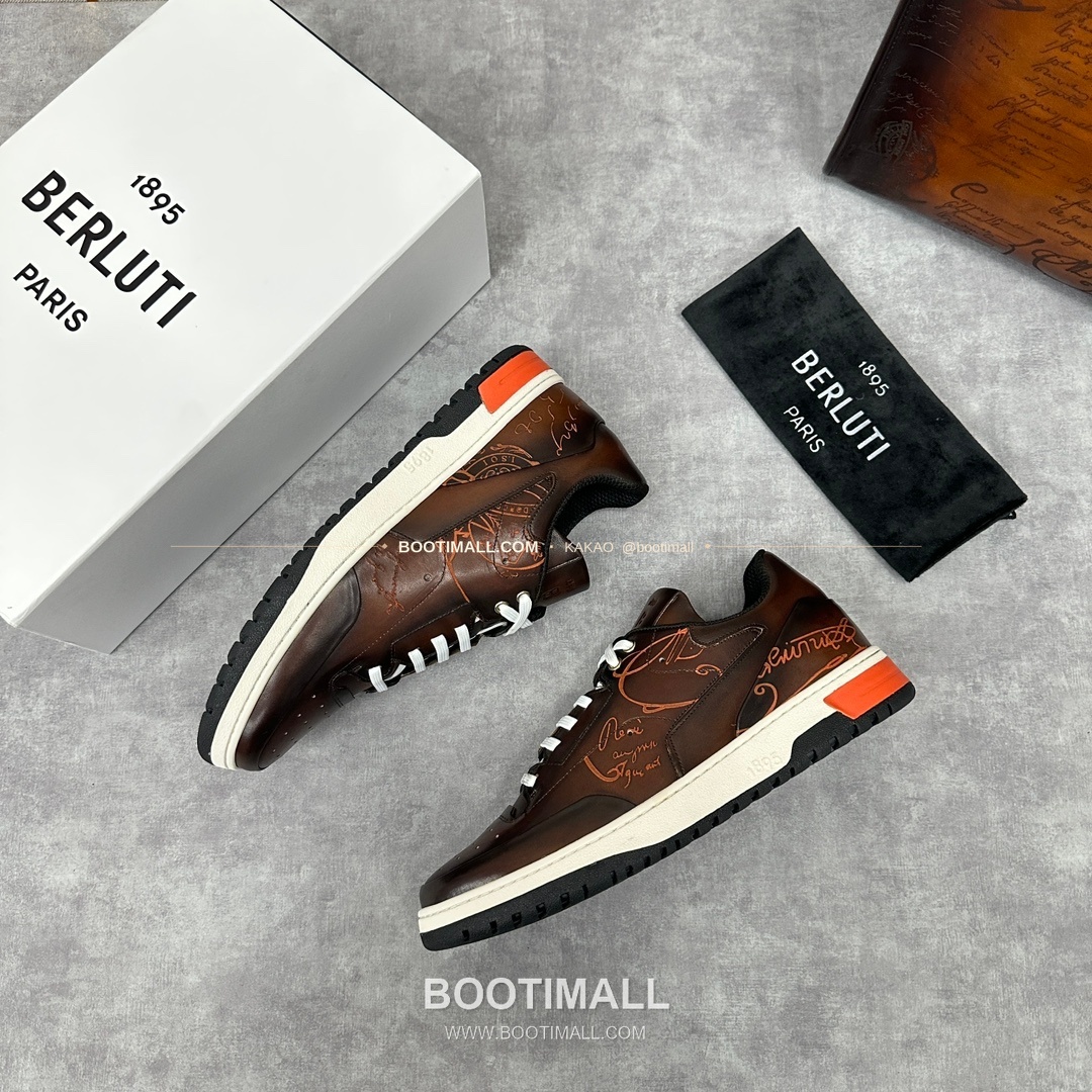 벨루티 플레이오프 송아지가죽 파티나 멀티컬러 스니커즈 Berluti Playoff Calfskin Patina Multicolor Sneakers 6