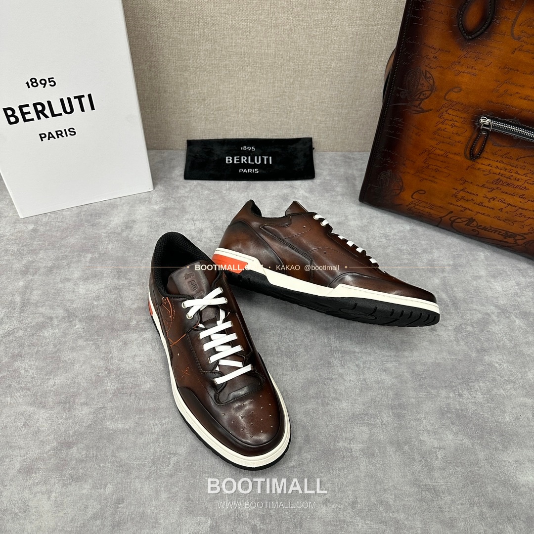 벨루티 플레이오프 송아지가죽 파티나 멀티컬러 스니커즈 Berluti Playoff Calfskin Patina Multicolor Sneakers 7