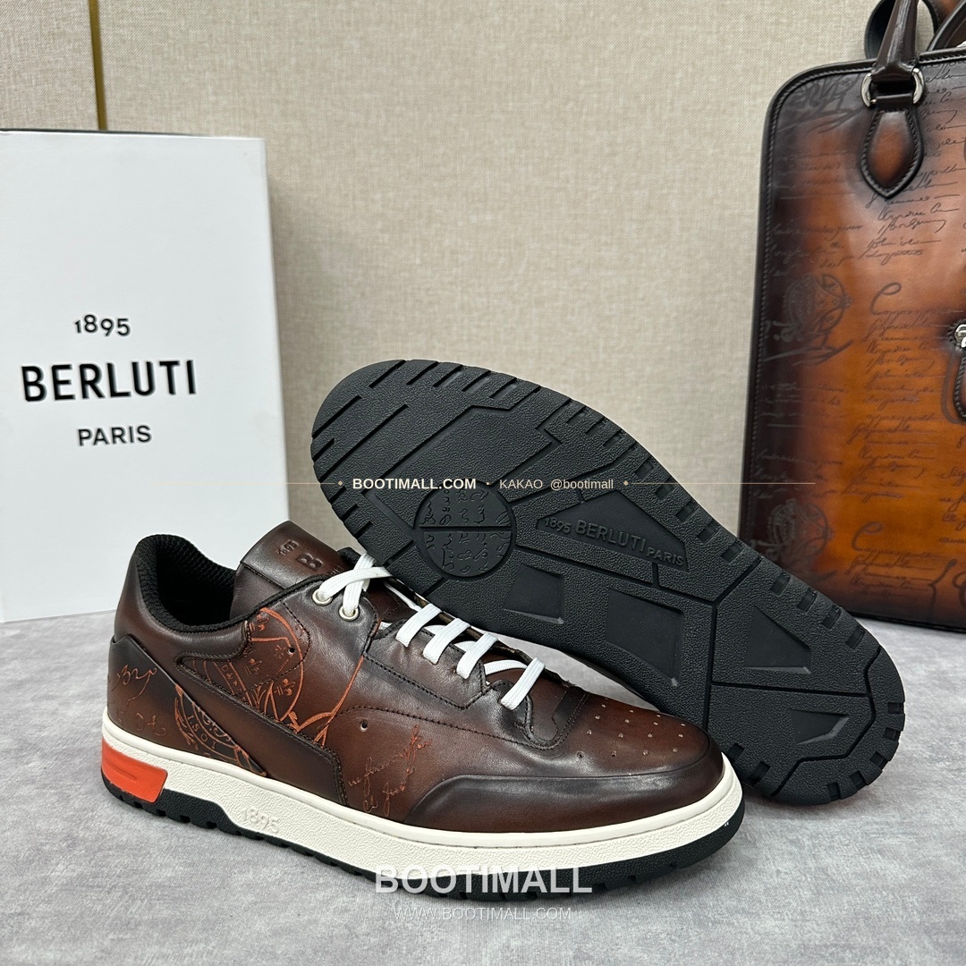 벨루티 플레이오프 송아지가죽 파티나 멀티컬러 스니커즈 Berluti Playoff Calfskin Patina Multicolor Sneakers 8