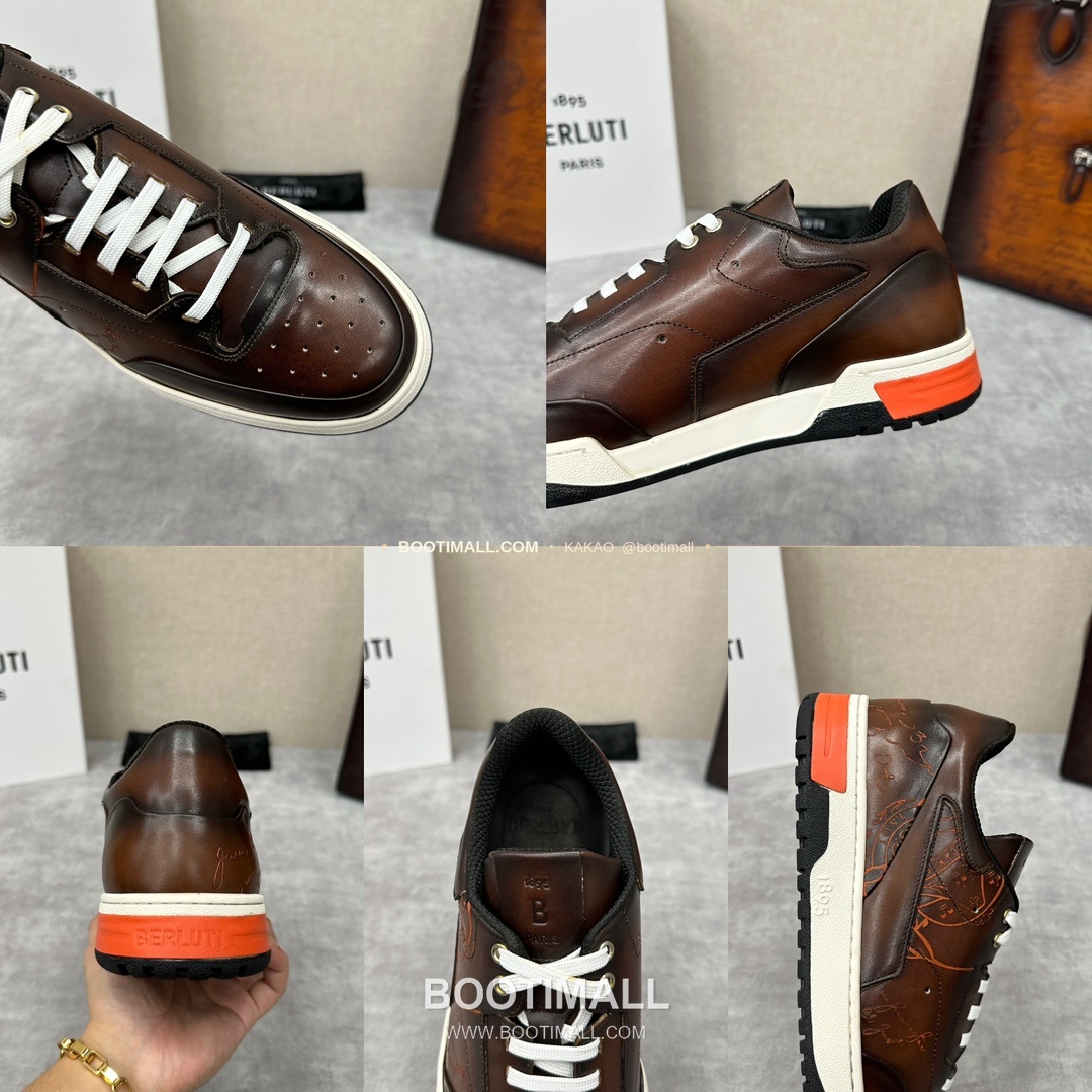 벨루티 플레이오프 송아지가죽 파티나 멀티컬러 스니커즈 Berluti Playoff Calfskin Patina Multicolor Sneakers 9