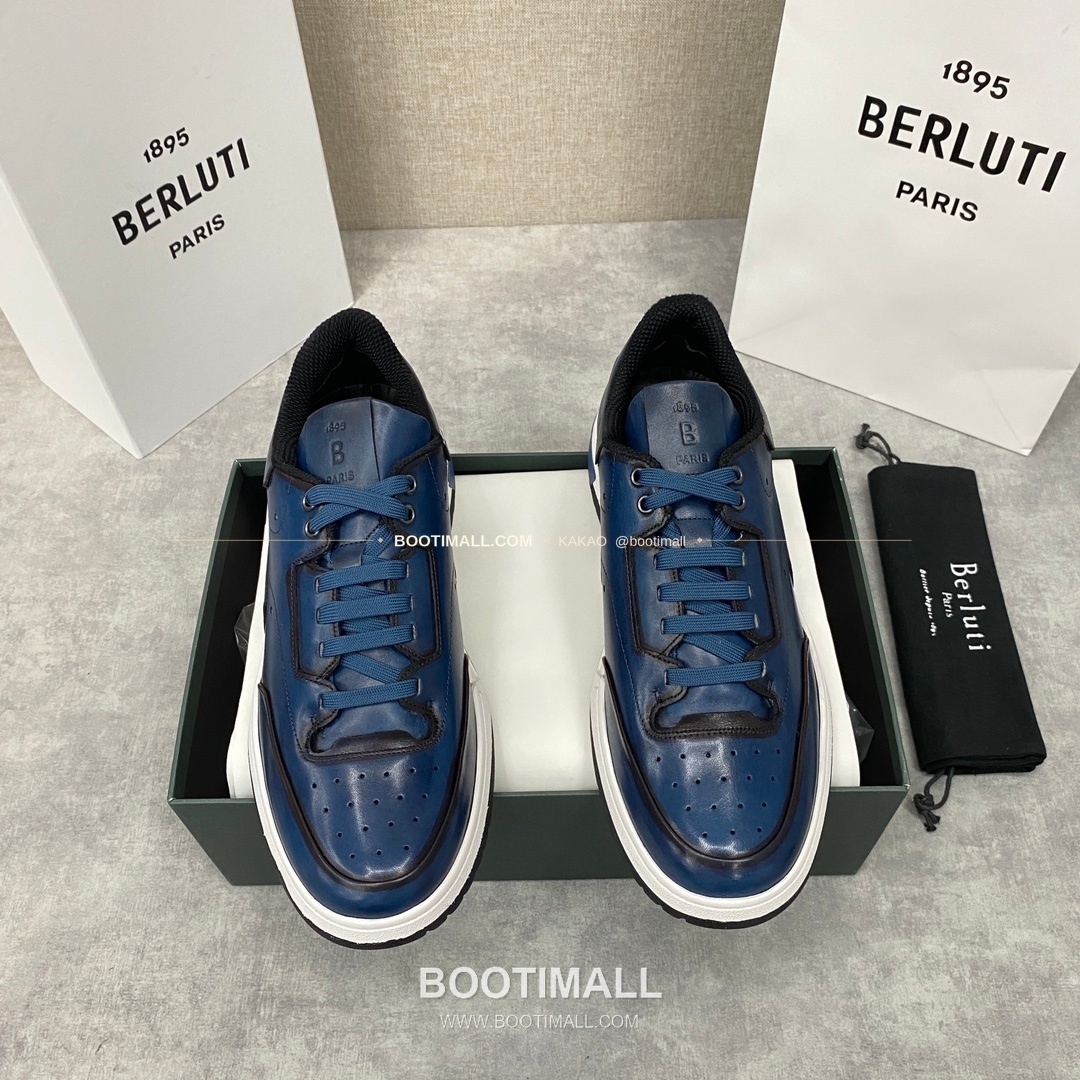 벨루티 플레이오프 송아지가죽 파티나 멀티컬러 스니커즈 Berluti Playoff Calfskin Patina Multicolor Sneakers 1